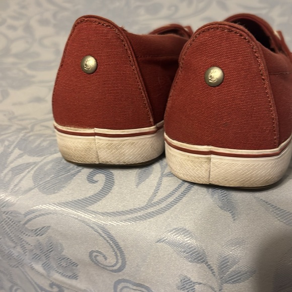 Grasshoppers Women's Red Canvas Flats - Picture 3 of 5
